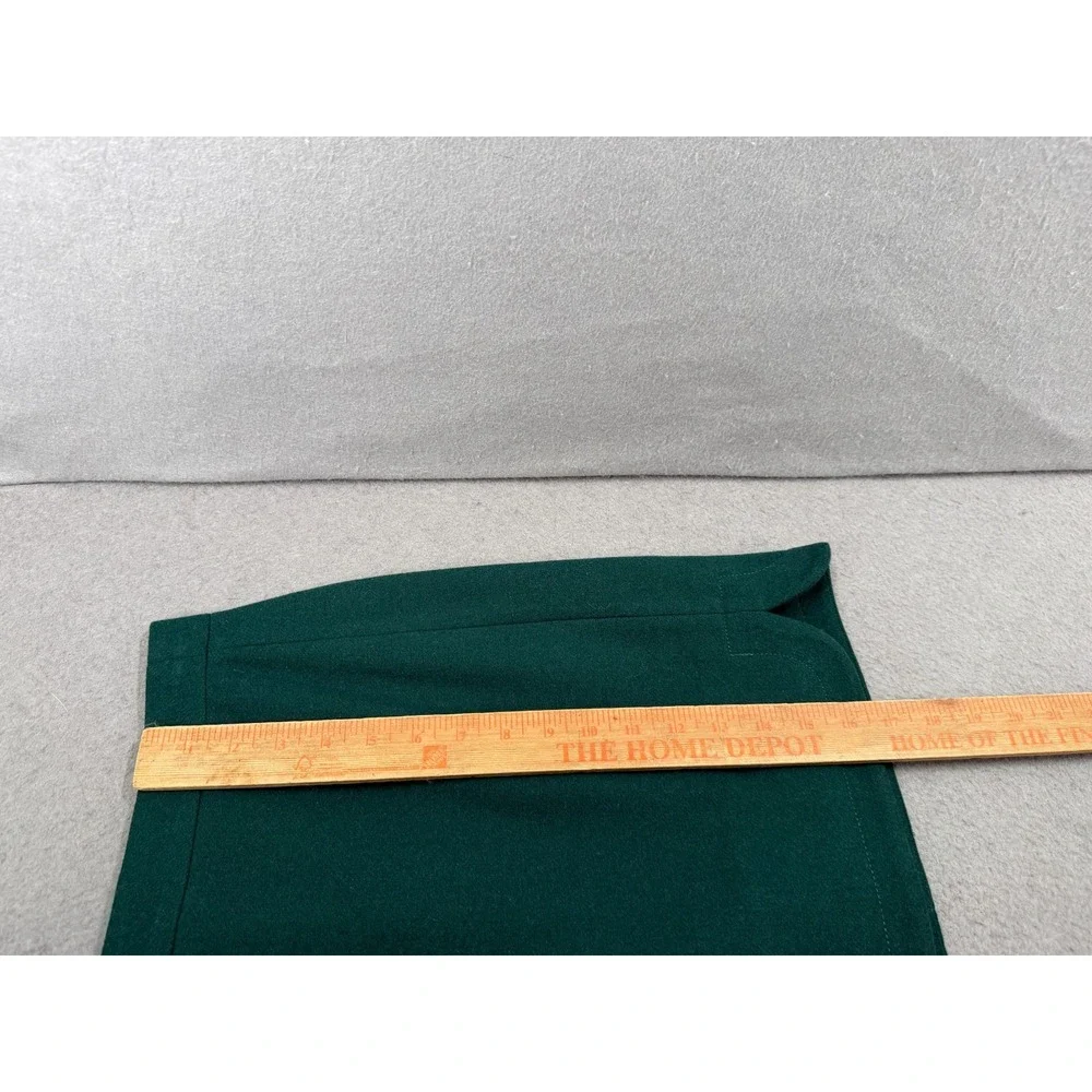 J. Crew Shirttail Mini Skirt Womens 00 Green Wool Blend Dark Academia Mod B0358